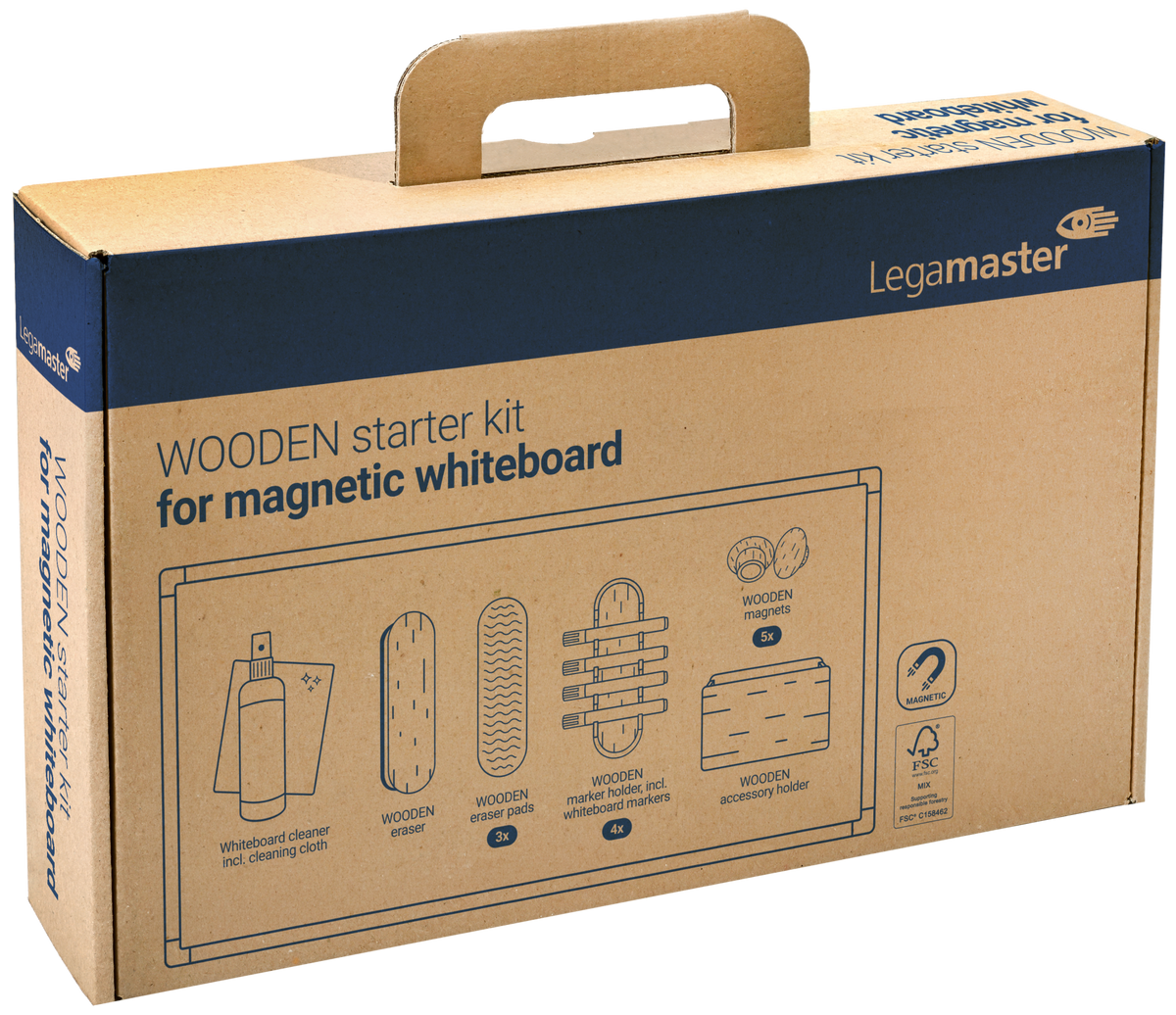 Legamaster WOODEN whiteboard starter kit